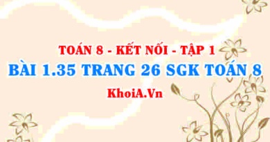 Bài 1.35 trang 26 SGK Toán 8 tập 1 Kết nối tri thức